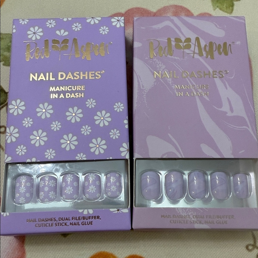 Red Aspen Purple Nail Dashes, set of 2!
